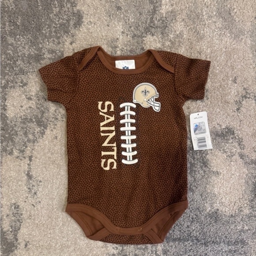 NFL Saints Brown Football Bodysuit